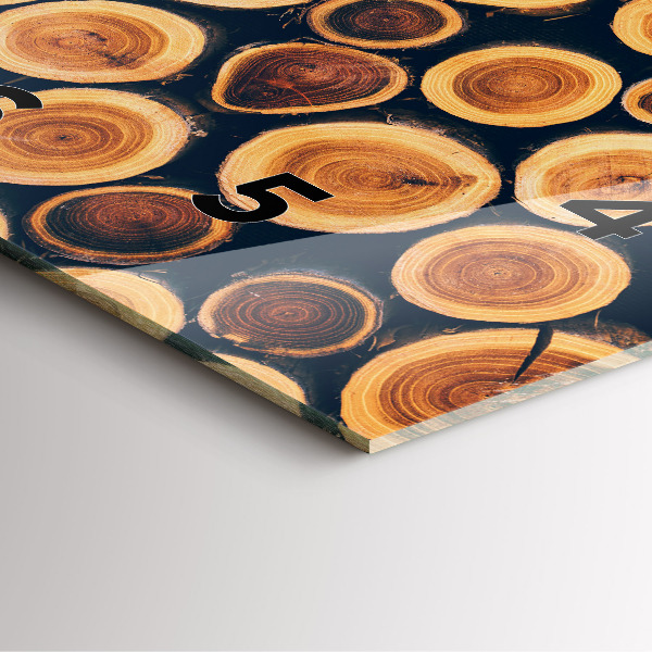 Square wall clock Wood