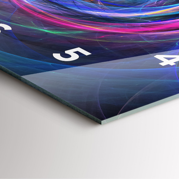 Square wall clock Colorful Fractal