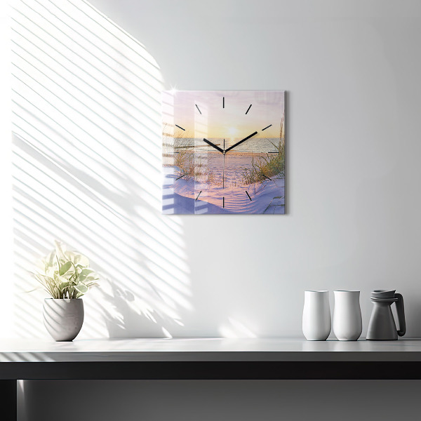 Square wall clock Polish Sunny Sea
