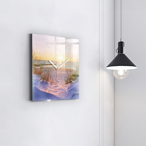 Square wall clock Polish Sunny Sea