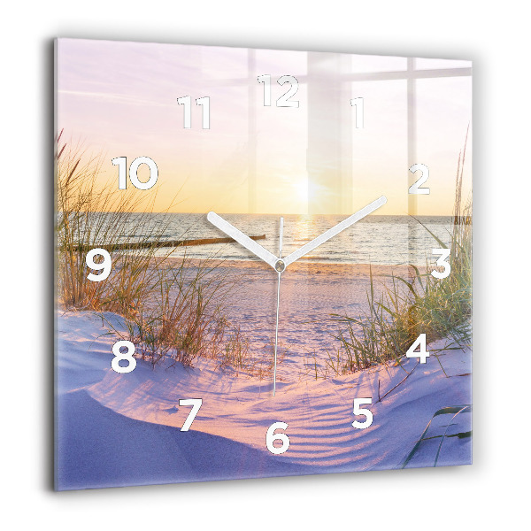 Square wall clock Polish Sunny Sea