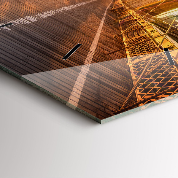 Square wall clock Brooklyn Bridge NYC