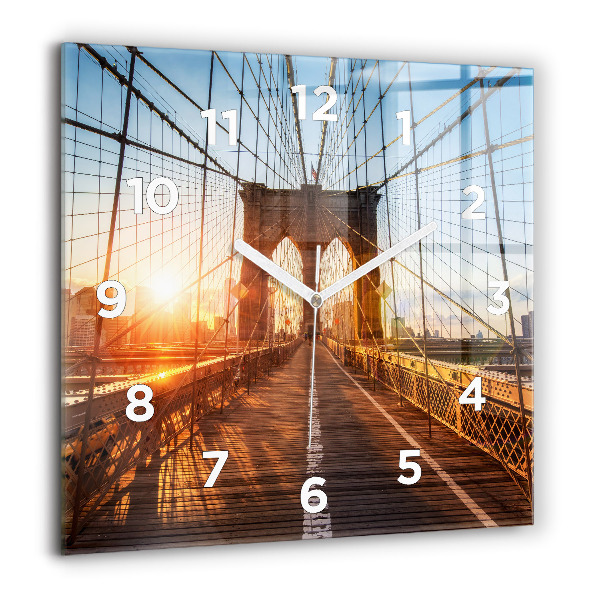 Square wall clock Brooklyn Bridge NYC