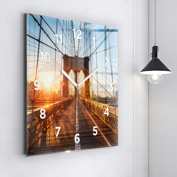 Square wall clock Brooklyn Bridge NYC