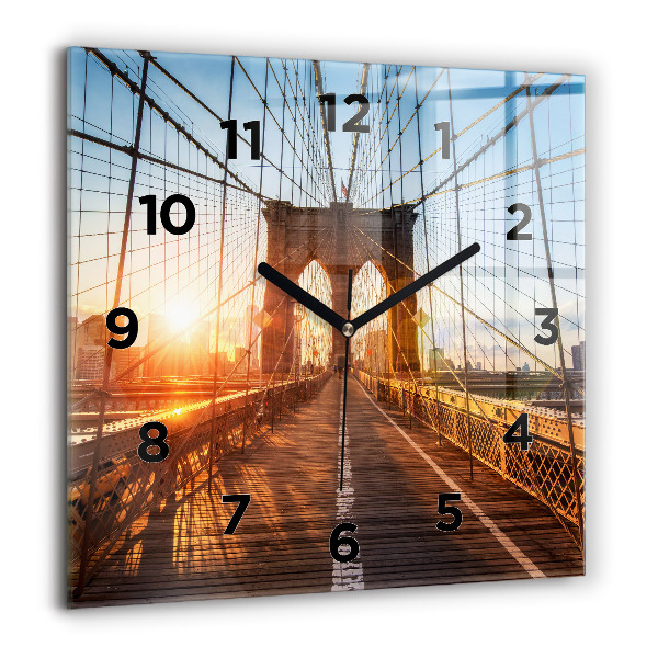 Square wall clock Brooklyn Bridge NYC