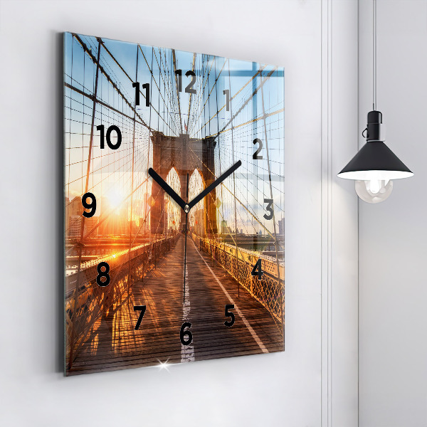 Square wall clock Brooklyn Bridge NYC