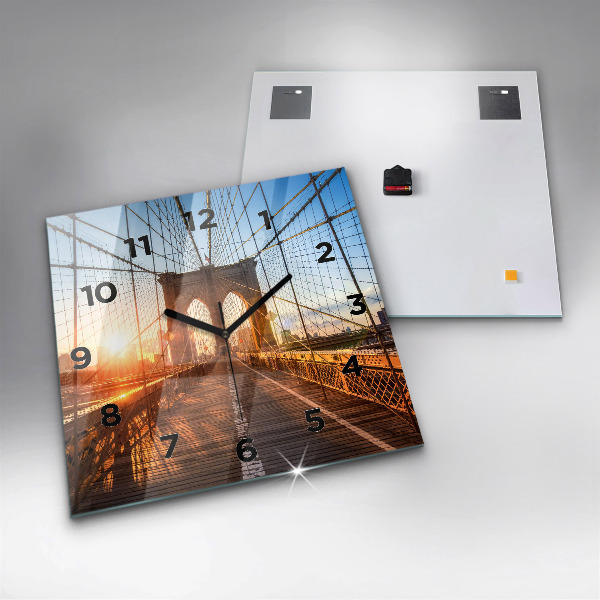 Square wall clock Brooklyn Bridge NYC