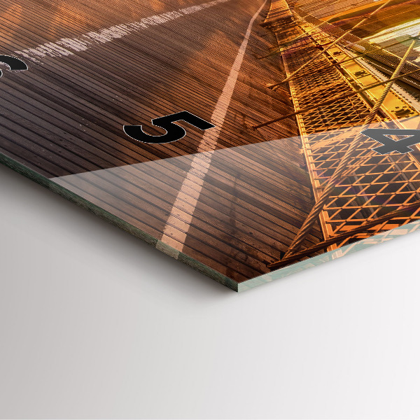 Square wall clock Brooklyn Bridge NYC