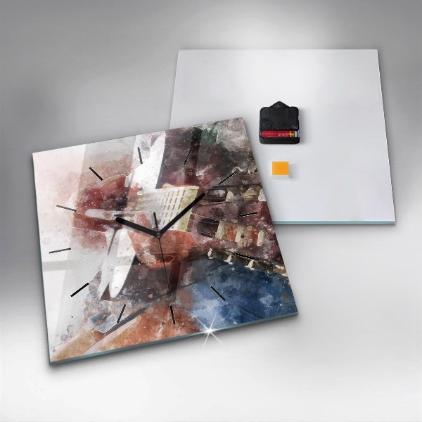 Square wall clock Guitar Visualization