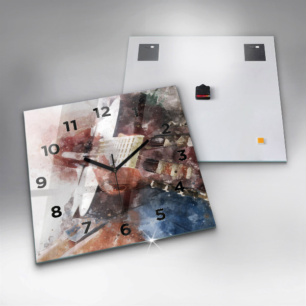 Square wall clock Guitar Visualization
