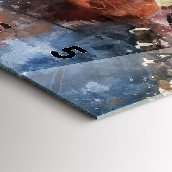 Square wall clock Guitar Visualization