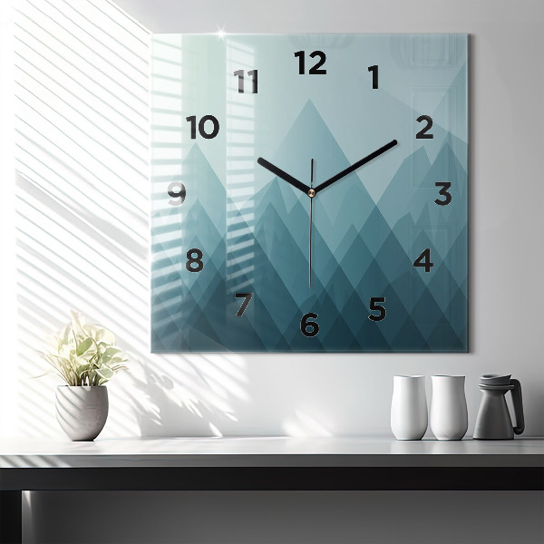 Square wall clock Geometric figures