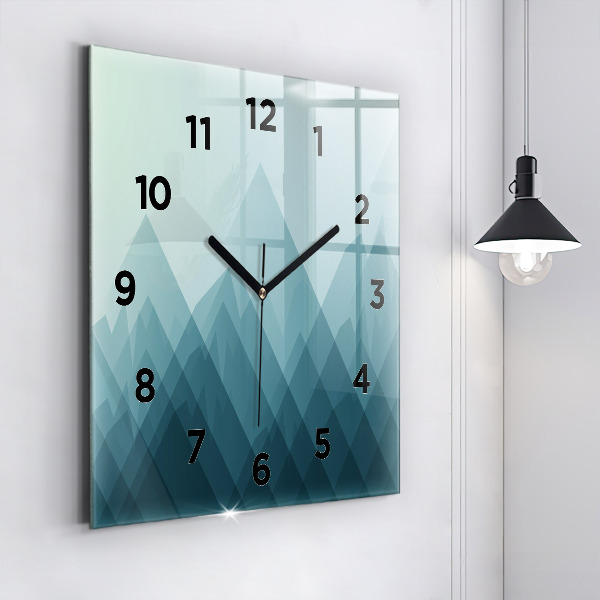 Square wall clock Geometric figures