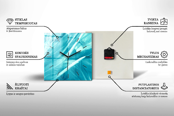 Square wall clock Composition of Squares