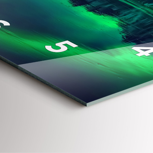 Square wall clock Northern lights