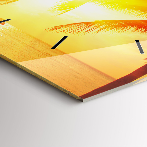 Square wall clock Holidays Relaxation Summer