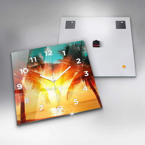 Square wall clock Holidays Relaxation Summer