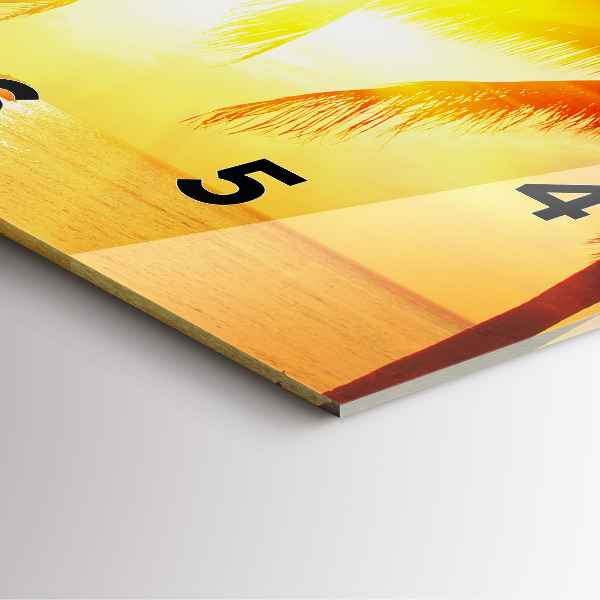 Square wall clock Holidays Relaxation Summer