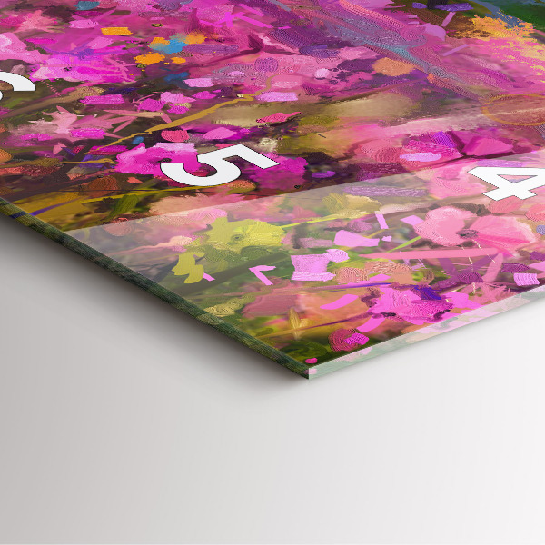 Square wall clock Meadow in the sunset