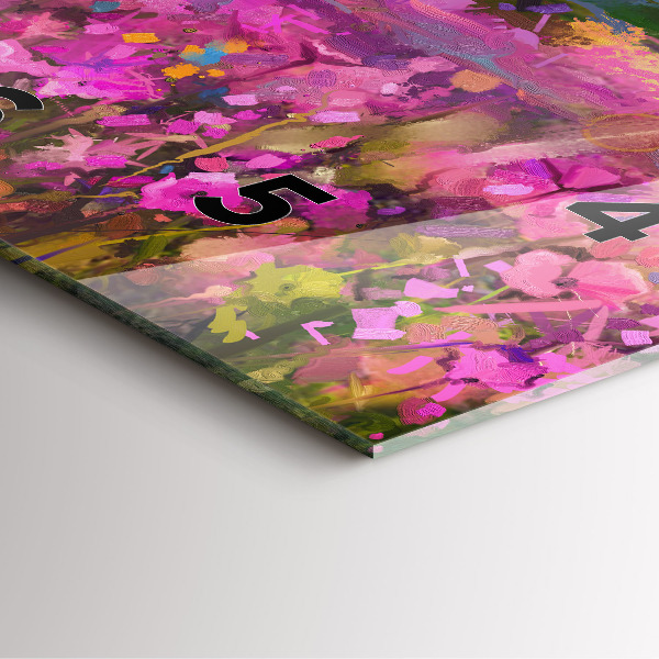 Square wall clock Meadow in the sunset