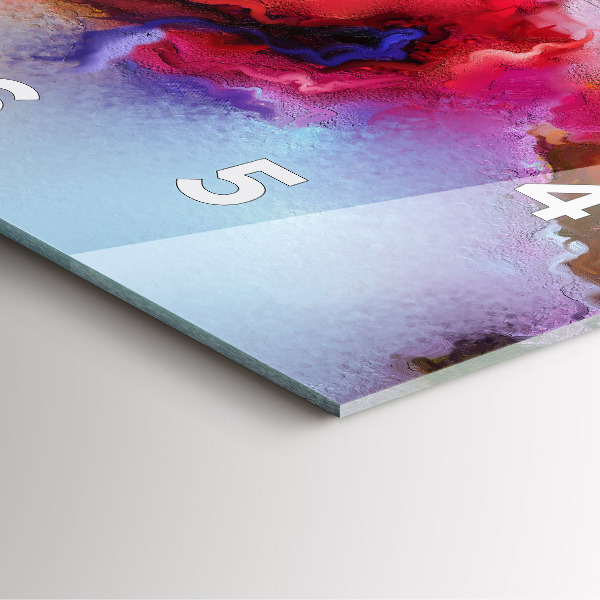 Square wall clock Spilled paint