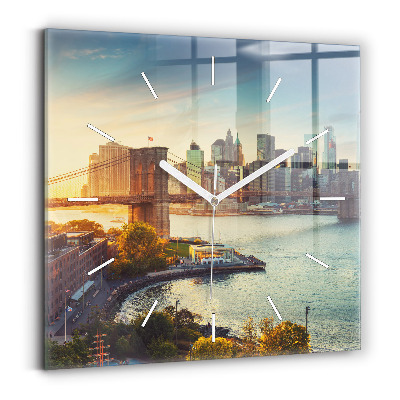 Square wall clock New York Manhattan