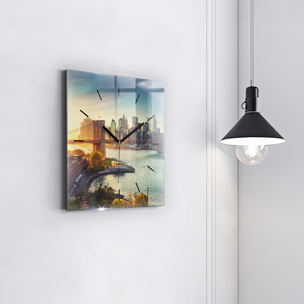 Square wall clock New York Manhattan