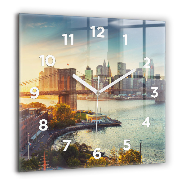 Square wall clock New York Manhattan