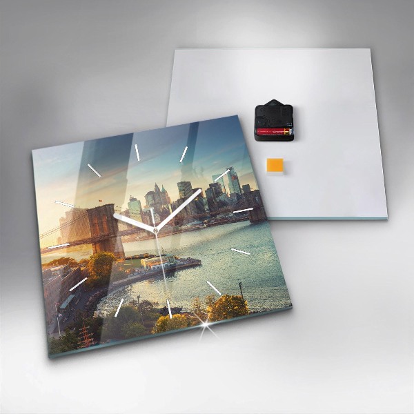 Square wall clock New York Manhattan