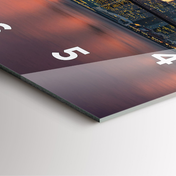 Square wall clock New York East River