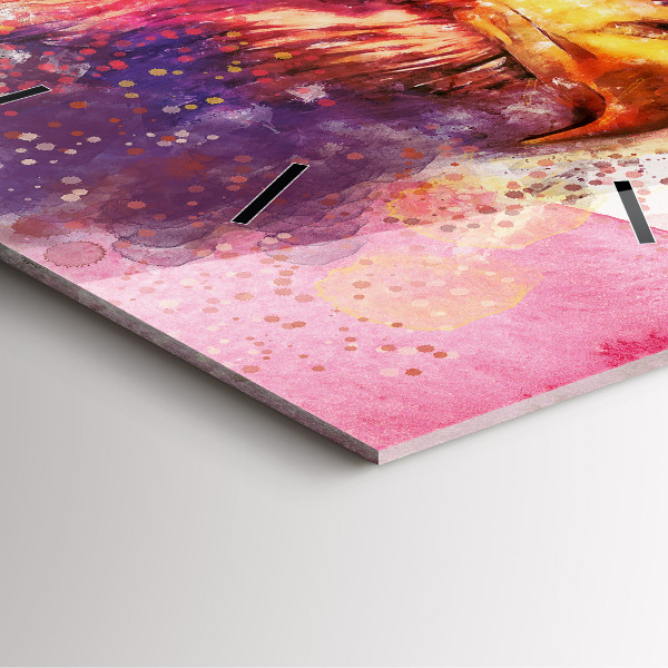 Square wall clock Watercolor eagle