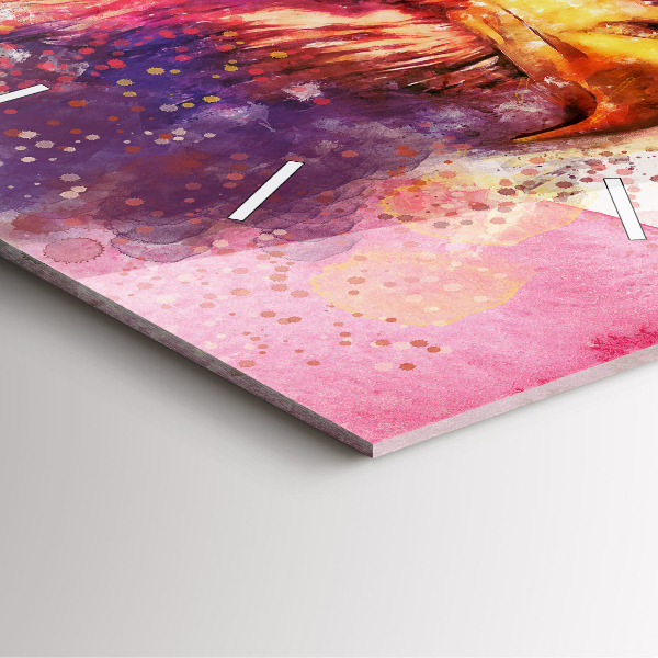 Square wall clock Watercolor eagle