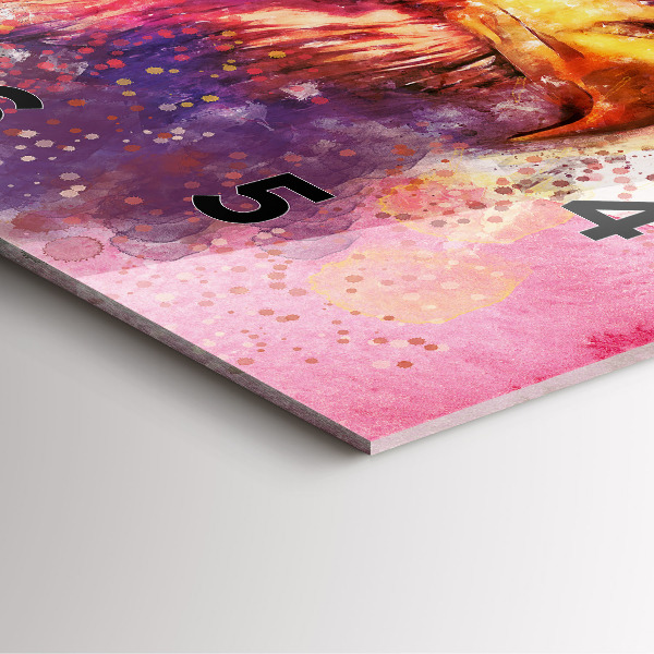 Square wall clock Watercolor eagle