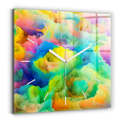 Square wall clock Fractal Texture