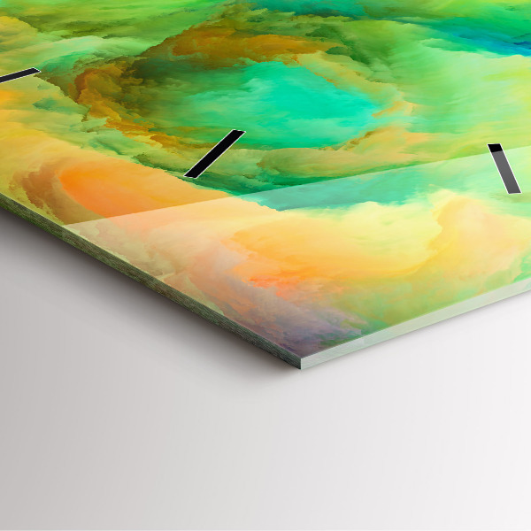 Square wall clock Fractal Texture