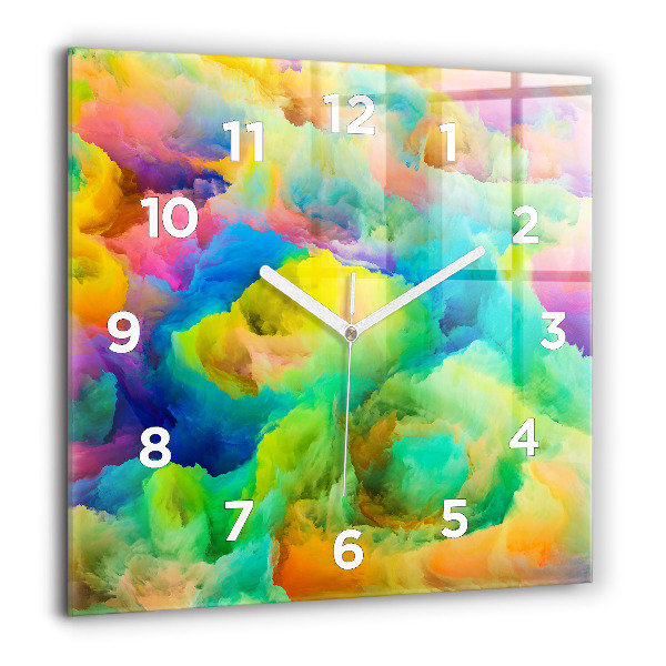 Square wall clock Fractal Texture