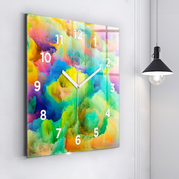 Square wall clock Fractal Texture