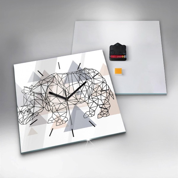 Square wall clock Geometric Pattern