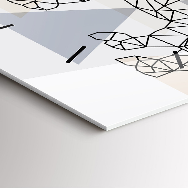 Square wall clock Geometric Pattern