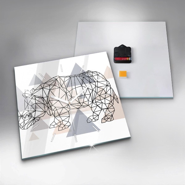 Square wall clock Geometric Pattern