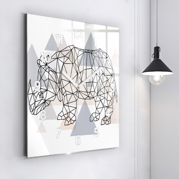 Square wall clock Geometric Pattern