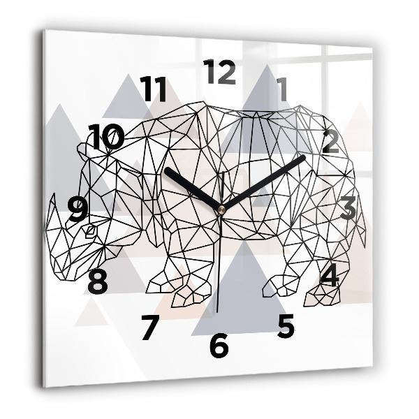 Square wall clock Geometric Pattern