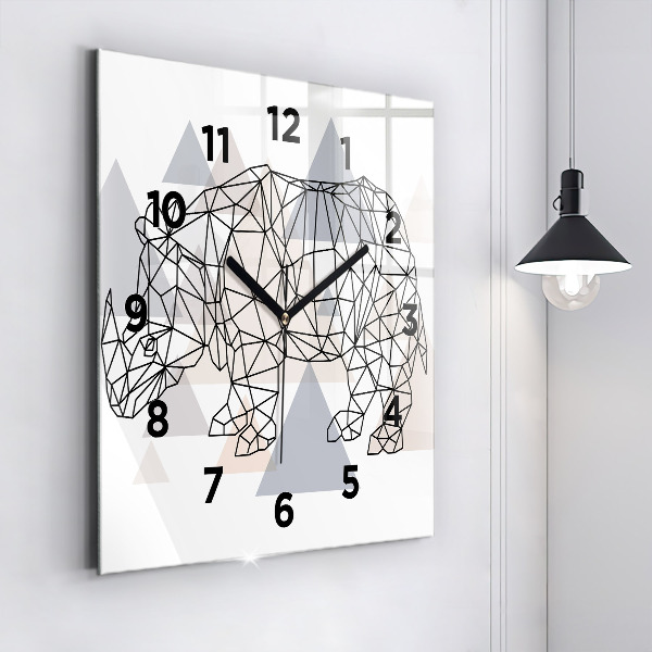 Square wall clock Geometric Pattern