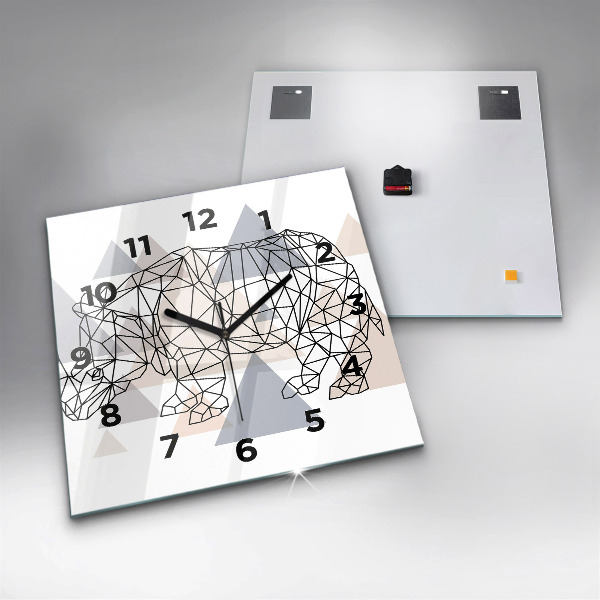 Square wall clock Geometric Pattern