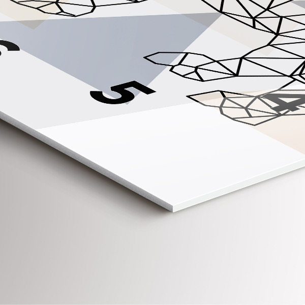 Square wall clock Geometric Pattern