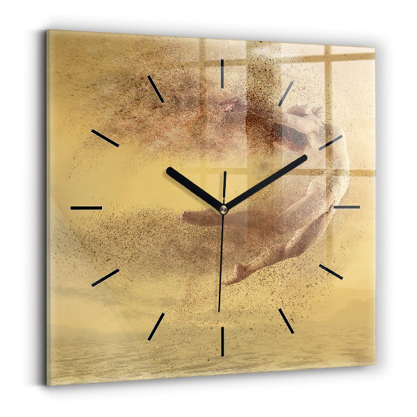 Square wall clock Woman in figure