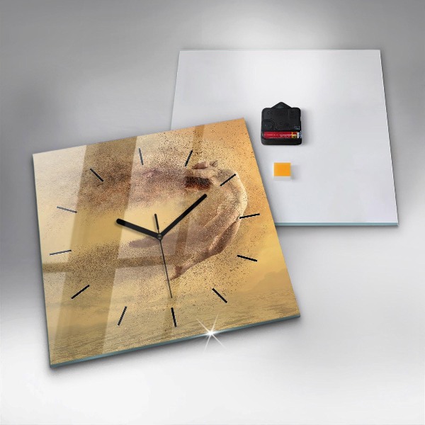 Square wall clock Woman in figure