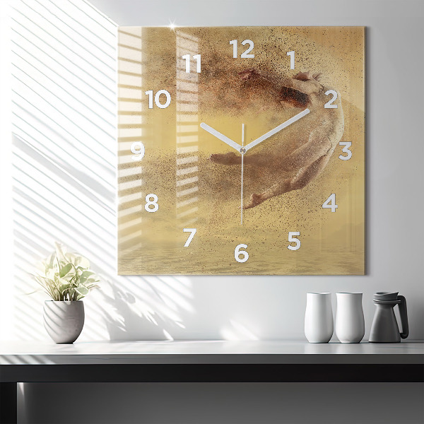 Square wall clock Woman in figure