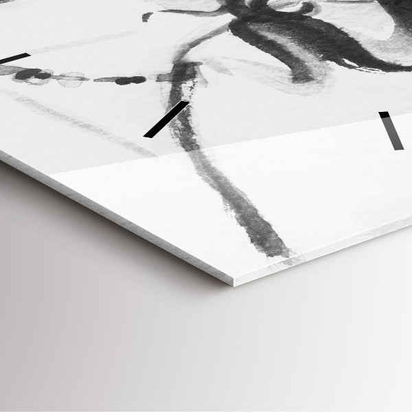 Square wall clock Fashionable woman