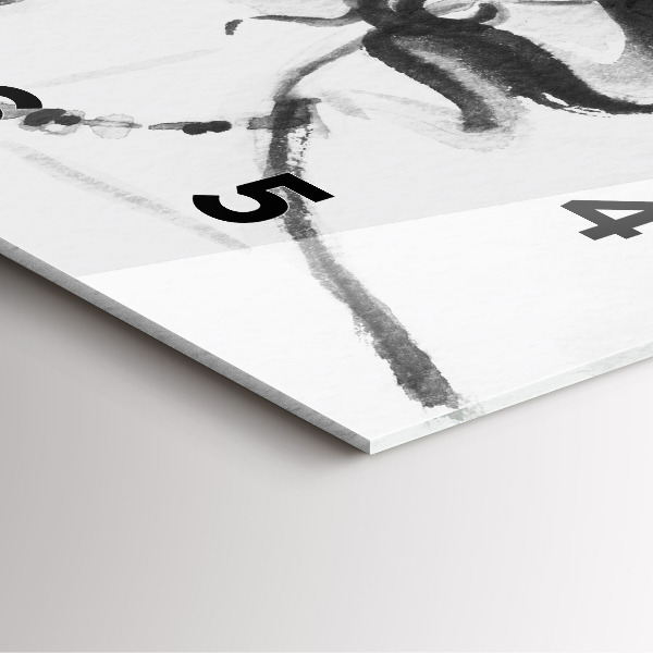 Square wall clock Fashionable woman